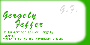 gergely feffer business card
